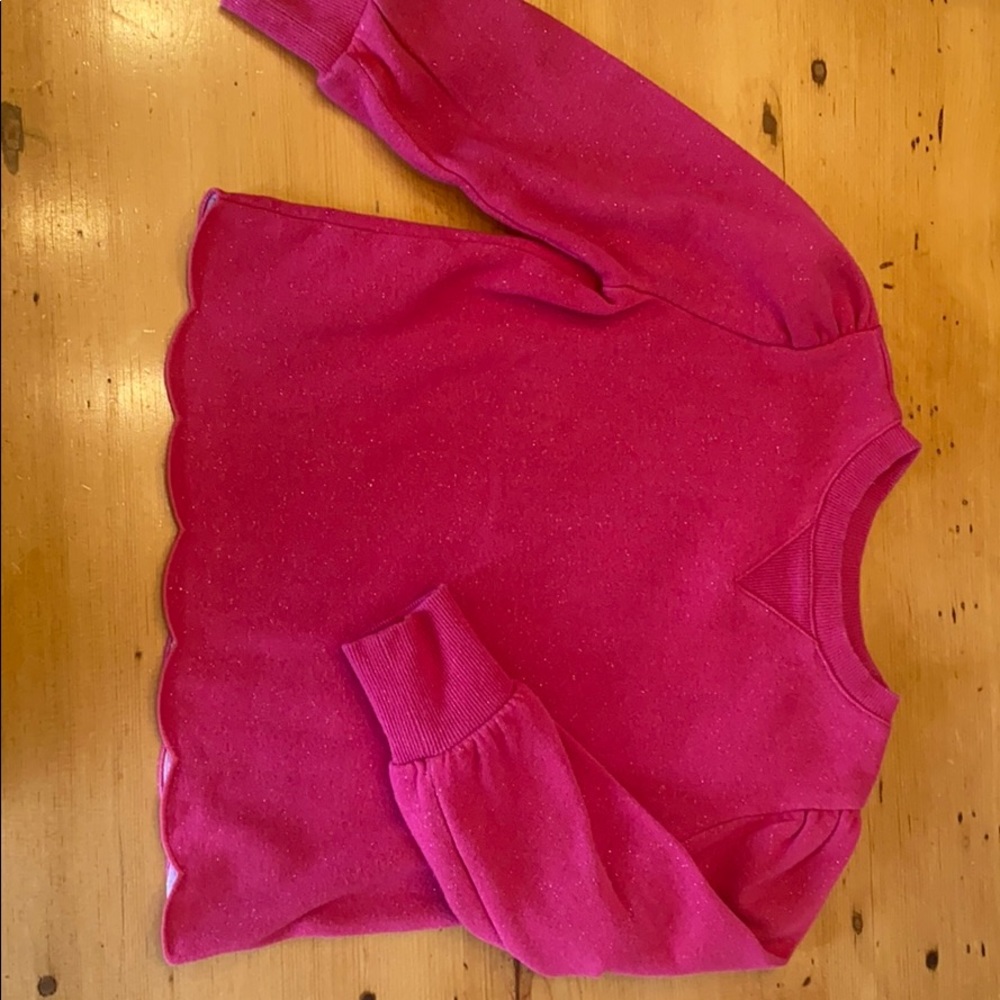 Girls hot pink sparkle sweatshirt